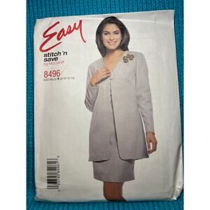 McCalls 8496 Sewing pattern dress blazer size 8 10 12 14